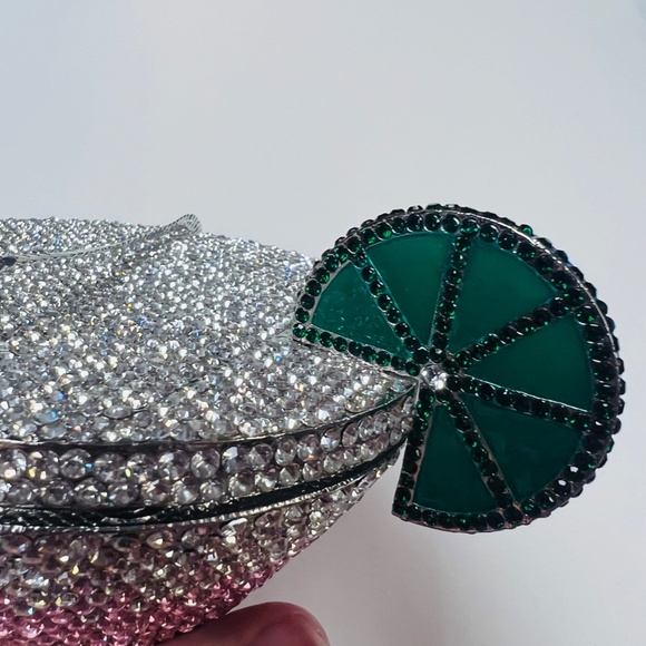 CHRISTAL COUTURE NEW RHINESTONE CRYSTAL MARTINI CLUTCH MINI HANDBAG - Picture 5 of 11